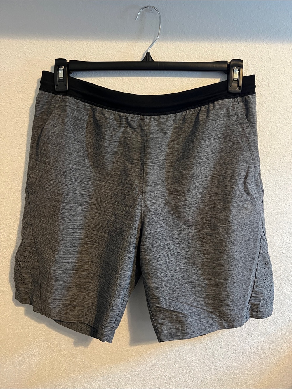adidas Men's Athletic Shorts - Gray with Black Waistband